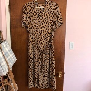 A New Day cheetah print midi dress